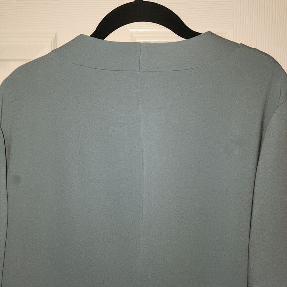 Maison Common Munich Blau Stofi Blue Bell Sleeve 44 Blau V Neck Blouse Top - Picture 4 of 8